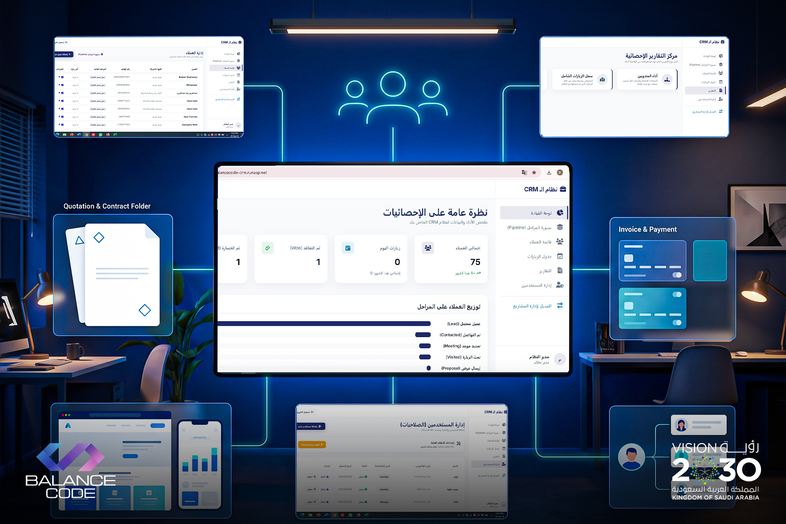 نظام CRM لمتابعة عملاء شركات التسويق والبرمجة